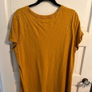 Mustard Color Universal Thread Jersey T-Shirt Dress